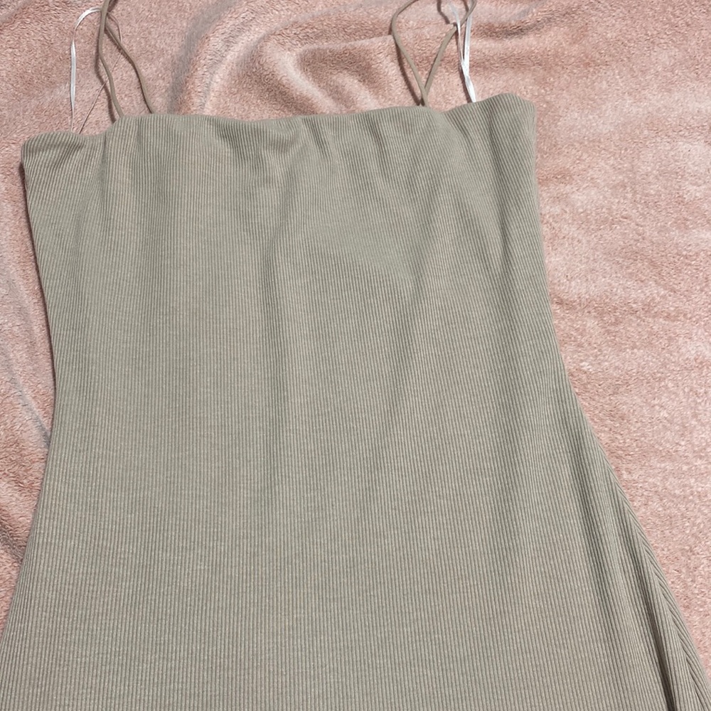 LARGE NUDE SPAGHETTI STRAP DRESS